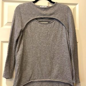 Thml gray cutout sweater